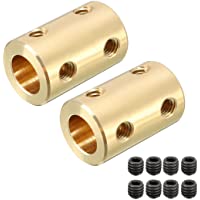Sourcingmap - Juego de tornillos de acoplamiento rígido de 6 mm a 8 mm de diámetro L22 x D14- cobre- conector de…